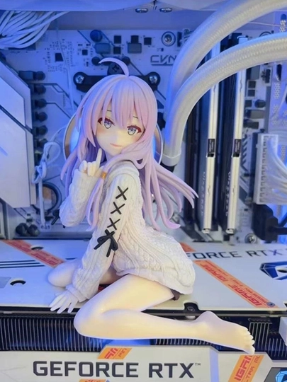 Коллекционная аниме фигурка Elaina 1/7 в вязаном платье