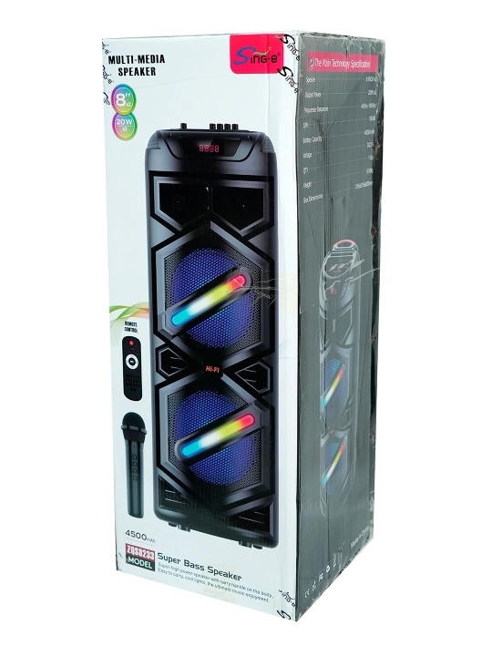 Karaoke karnay Sing-e ZQS Bluetooth, LED, RGB, mikrofon, pult