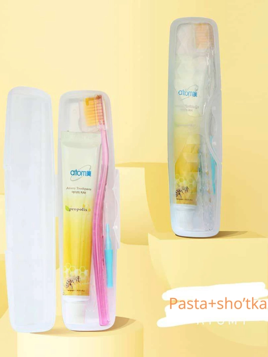 Atomy, Oqartiruvchi tish pasta va shotka, 4 xil rang - 