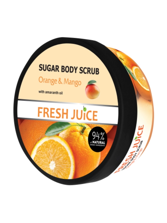 Сахарный скраб для тела, разглаживающий и питательный, Fresh Juice