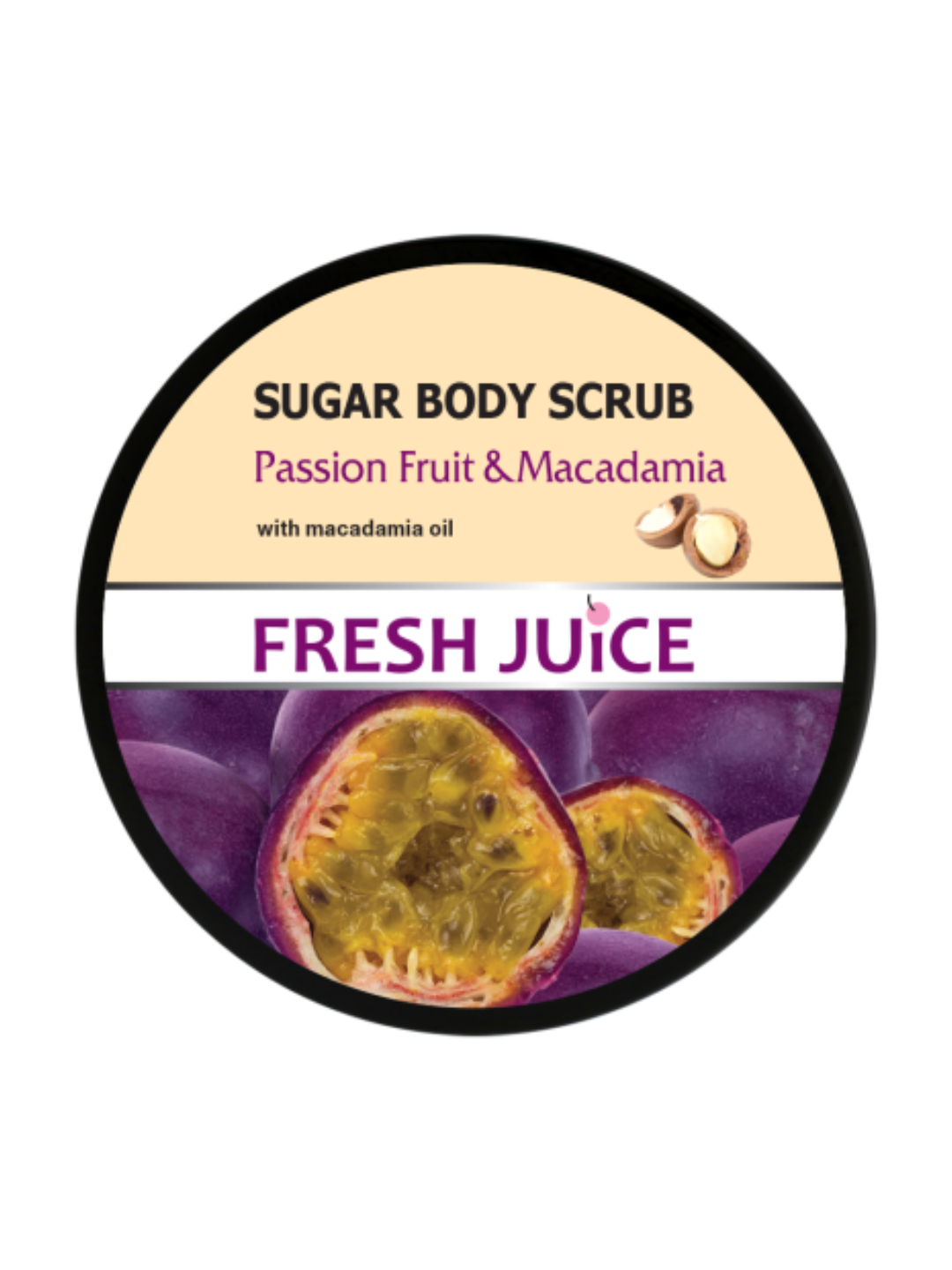 Сахарный скраб для тела, разглаживающий и питательный, Fresh Juice
