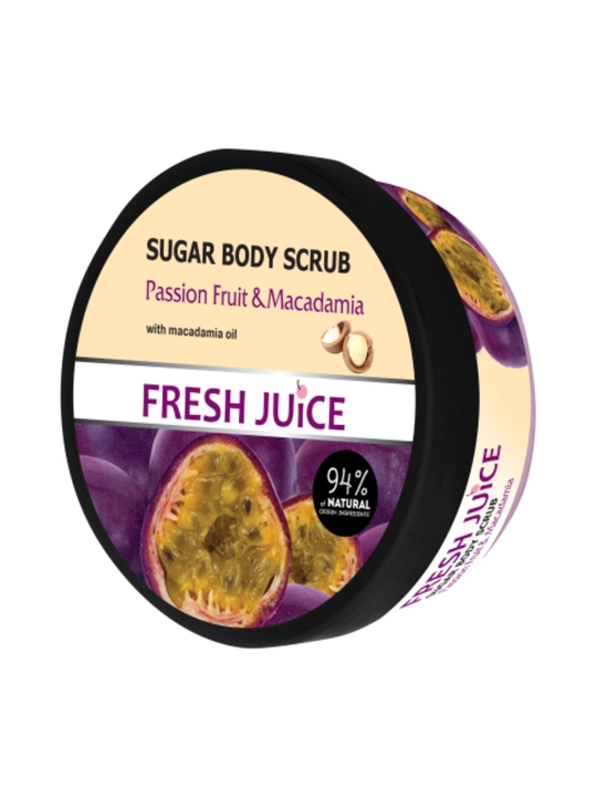 Сахарный скраб для тела, разглаживающий и питательный, Fresh Juice