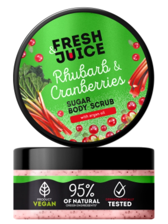 Сахарный скраб для тела, разглаживающий и питательный, Fresh Juice