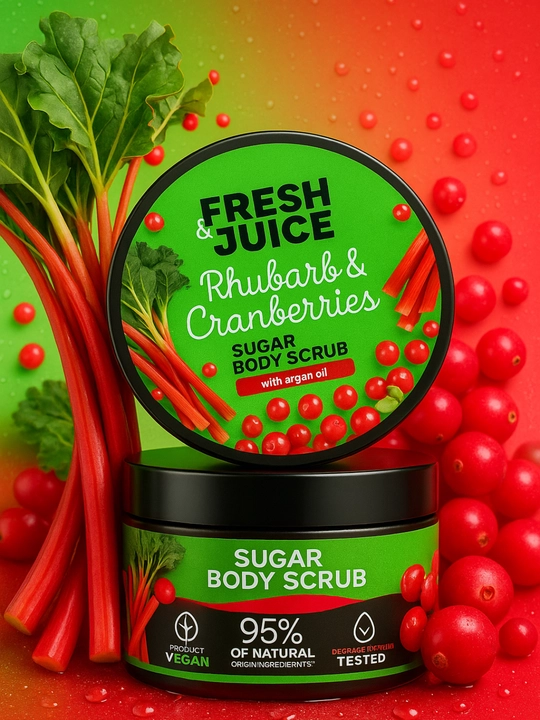 Сахарный скраб для тела, разглаживающий и питательный, Fresh Juice - 