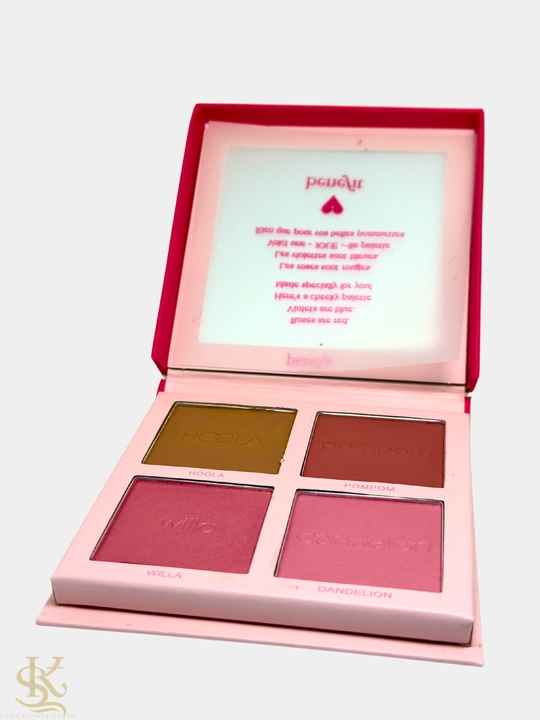 Палитра для макияжа лица с бронзером и румянами, набор из 4 оттенков, Benefit Cheeky Love
