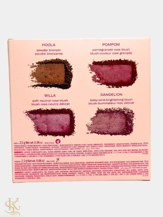 Палитра для макияжа лица с бронзером и румянами, набор из 4 оттенков, Benefit Cheeky Love