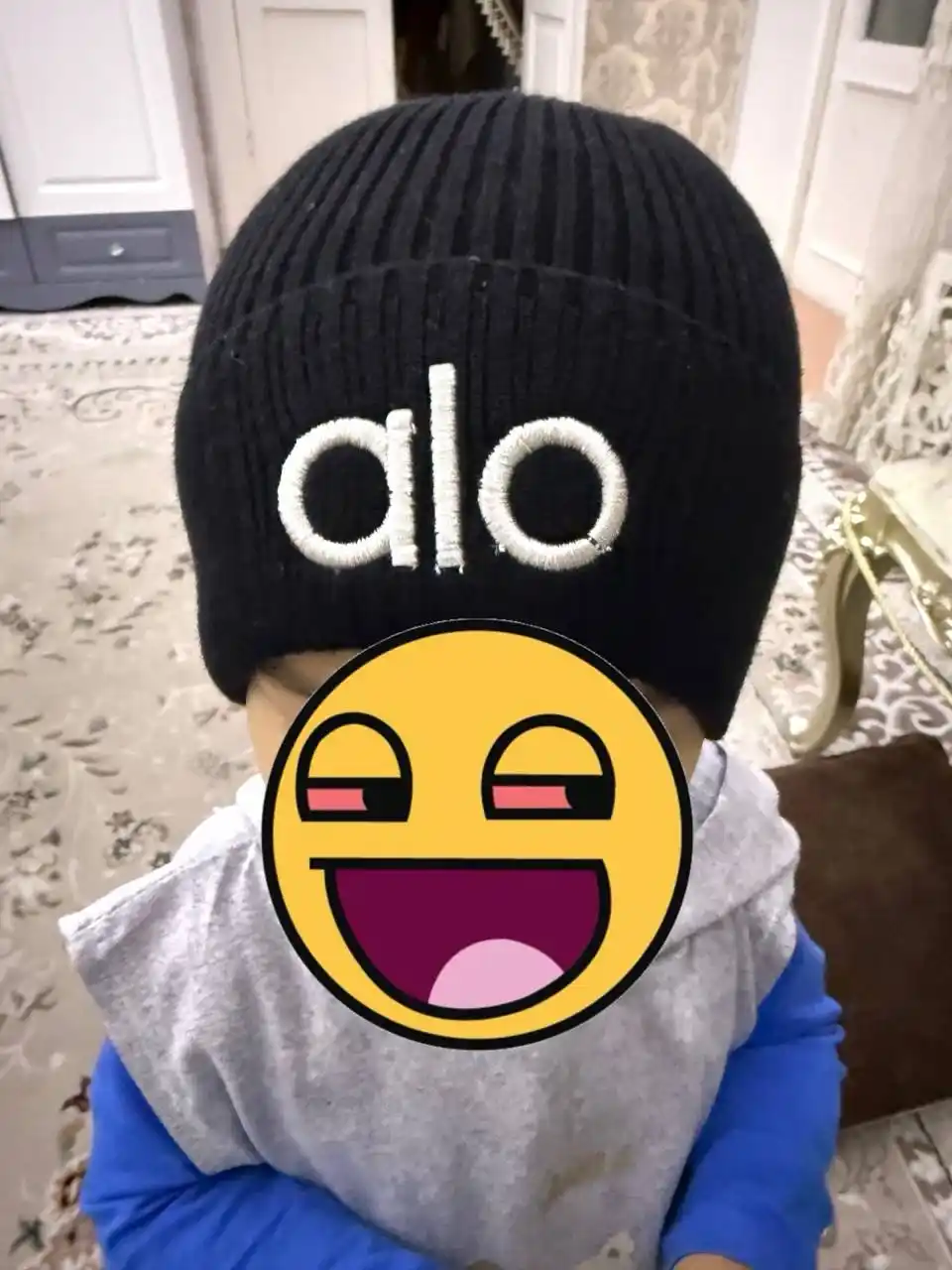 "AQSH," "Alo" bolalar bosh kiyimi, to‘qilgan, o‘g‘il va qizlar uchun, qish va bahor uchun