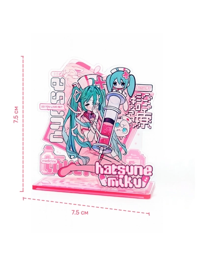 Акриловые фигурки, Хатсуне Мику/Miku Hatsune — YUMEMAG-ХАТСУМАКР-РОЗОВ
