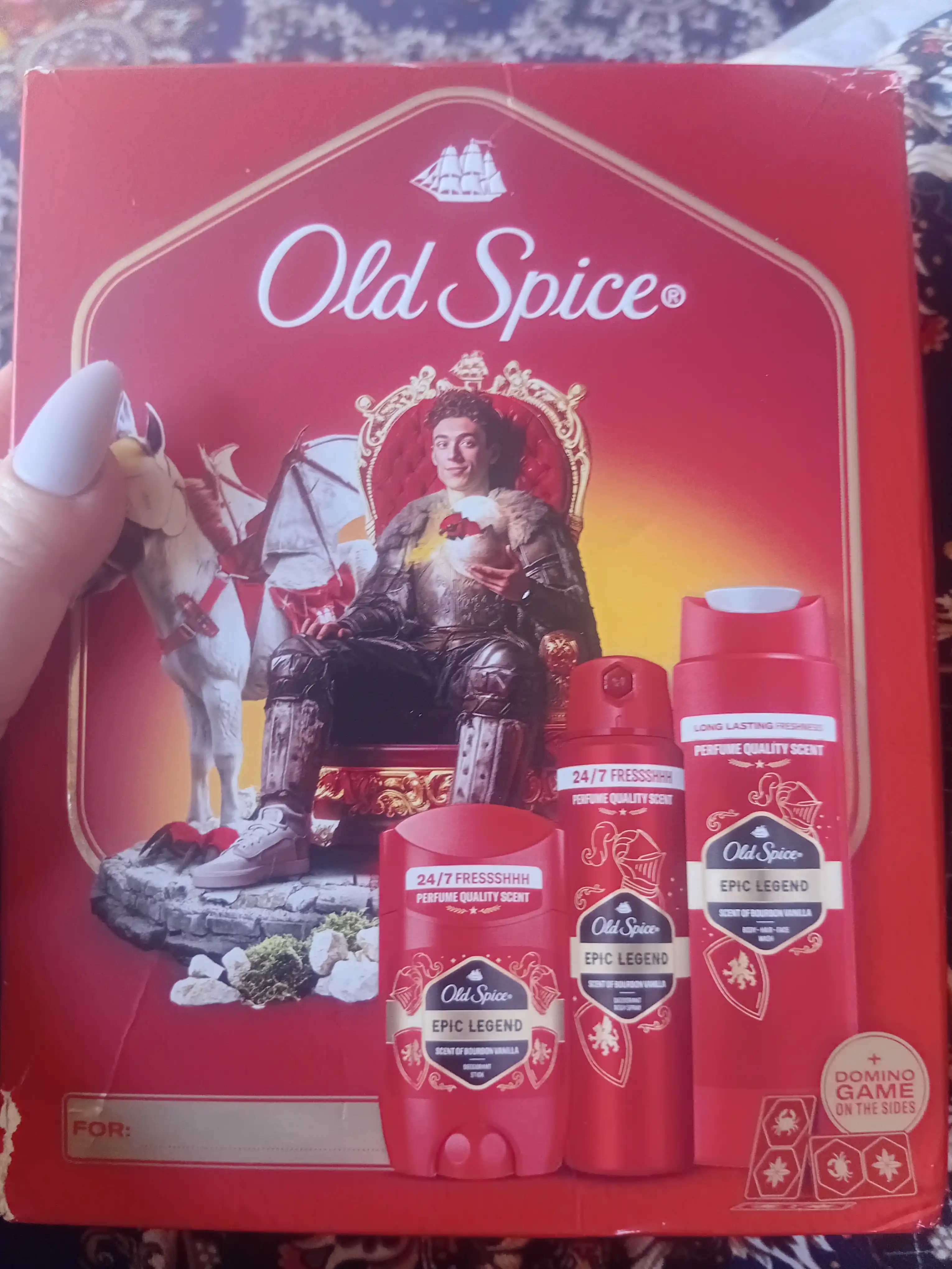 Подарочный набор Old Spice Epic Legend дезодорант стик 50мл + спрей 150мл + гель для души 250мл
