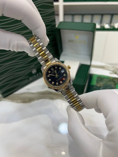 Женские классические часы Rolex — полный подарочный комплект — LWATCHS-00W0210-ХРОМ