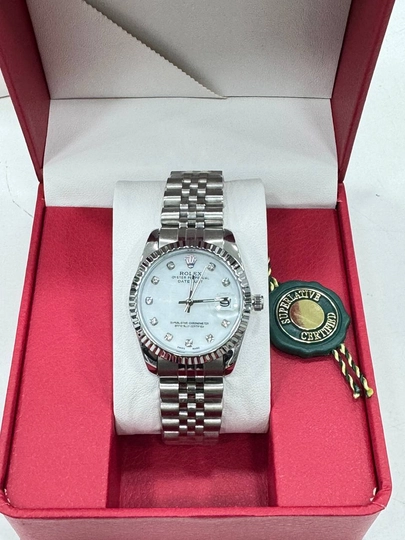 Женские классические часы Rolex — полный подарочный комплект — LWATCHS-00W0210-МОЛОЧ
