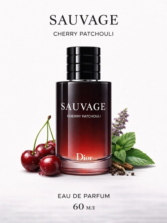 Sauvage Cherry Patchouli Dior, Parfyumlangan suv, 60 ml - 