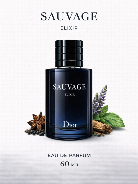 Sauvage Elixir, parfyumlangan suv erkaklar uchun, 60 ml - 