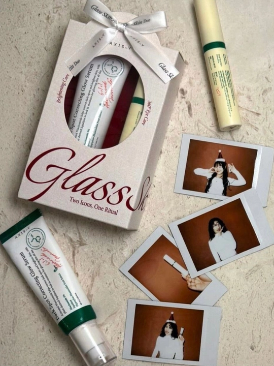 Yuz terisini yorqinlashtirish va namlash uchun sovg‘a to‘plami AXIS‑Y Glass Skin Duo