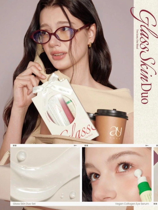 Yuz terisini yorqinlashtirish va namlash uchun sovg‘a to‘plami AXIS‑Y Glass Skin Duo