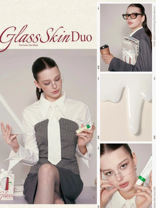 Yuz terisini yorqinlashtirish va namlash uchun sovg‘a to‘plami AXIS‑Y Glass Skin Duo