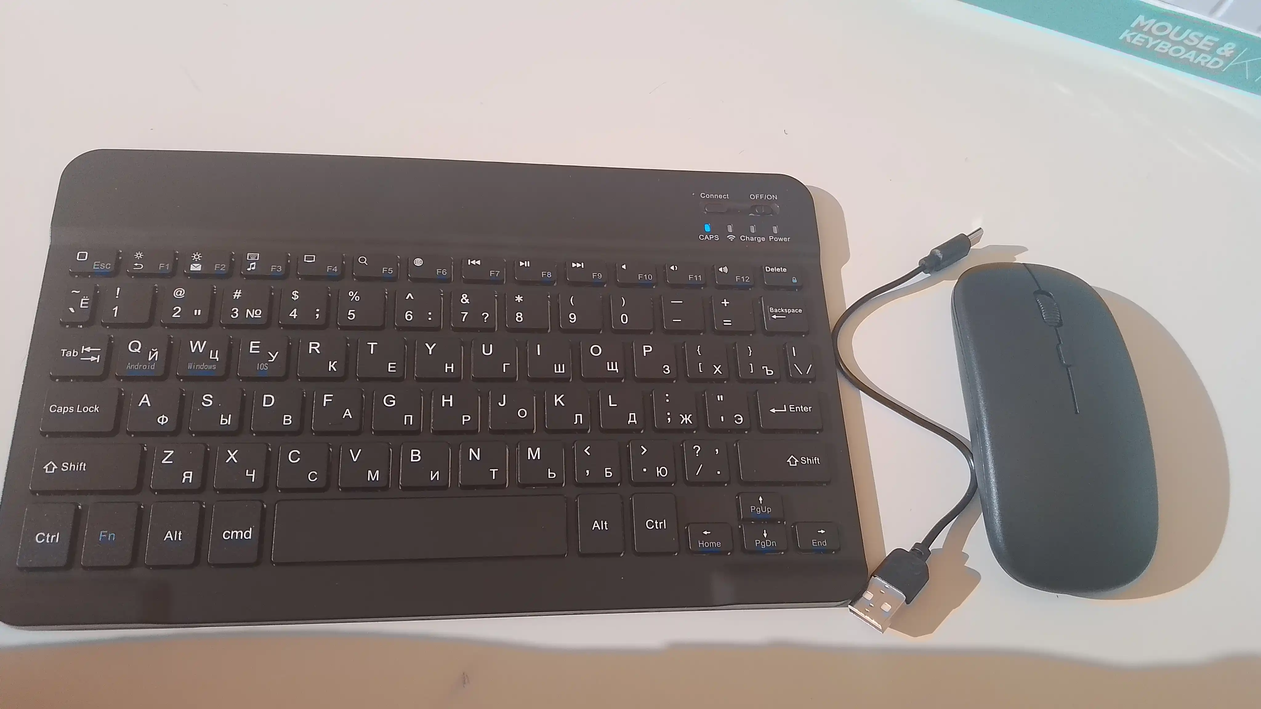Ультратонкий беспроводной комплект Bluetooth-клавиатуры и мыши Keyboard