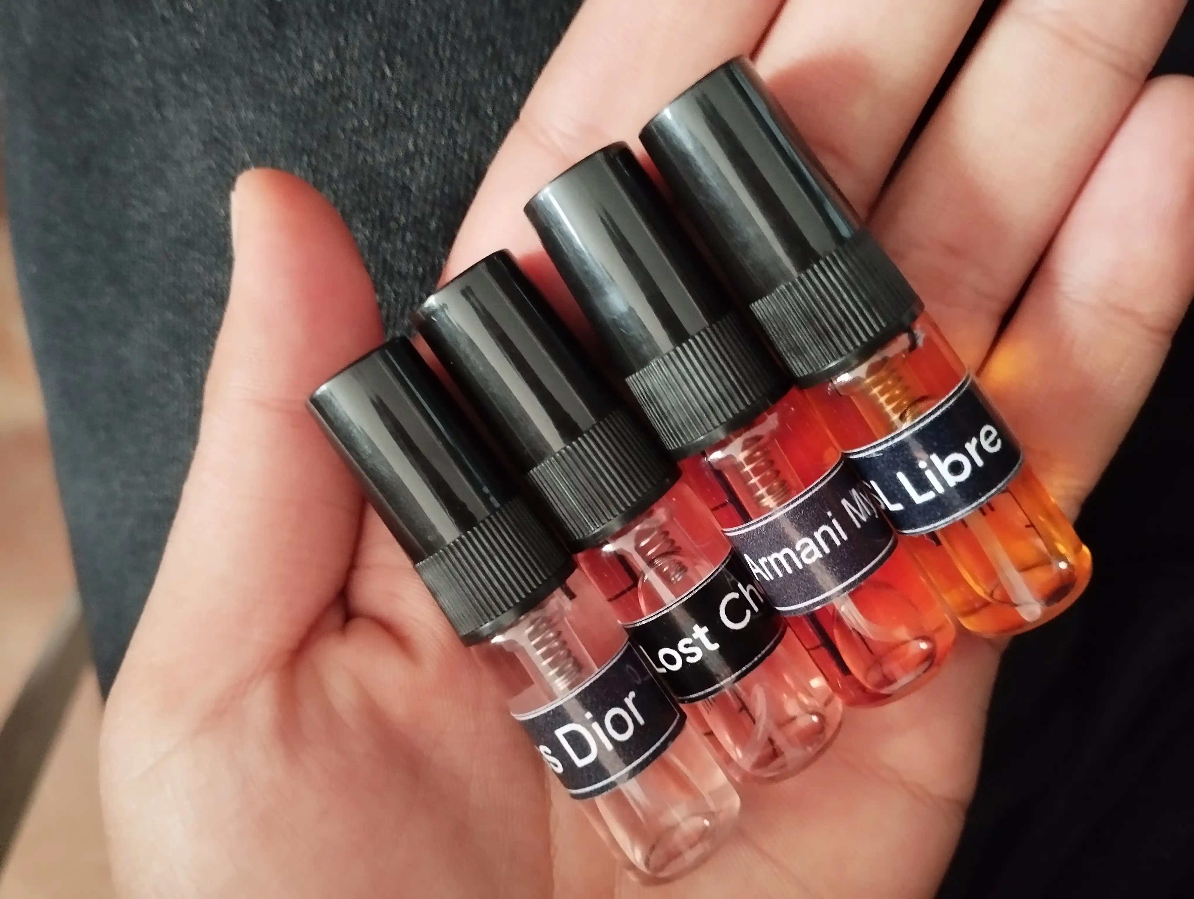 Ayollar uchun parfyum to‘plami 4 xil hid: Lost Cherry, My Way, Miss Dior, Libre