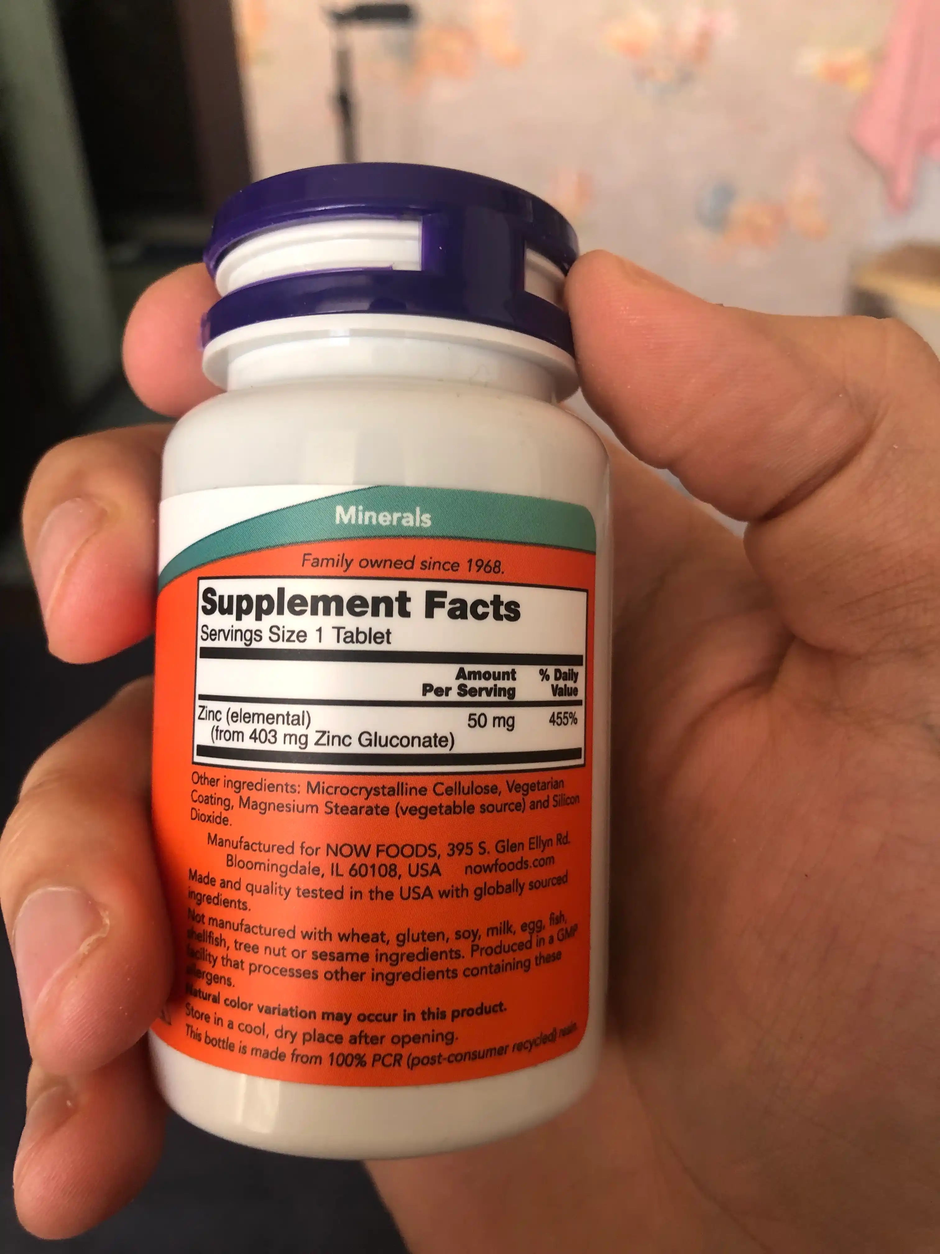 NOW Supplements, sink 50 mg, halol