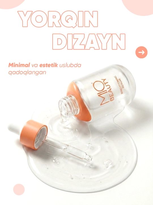 Oqartiruvchi yuz sirovarotka "MIO BEAUTY"