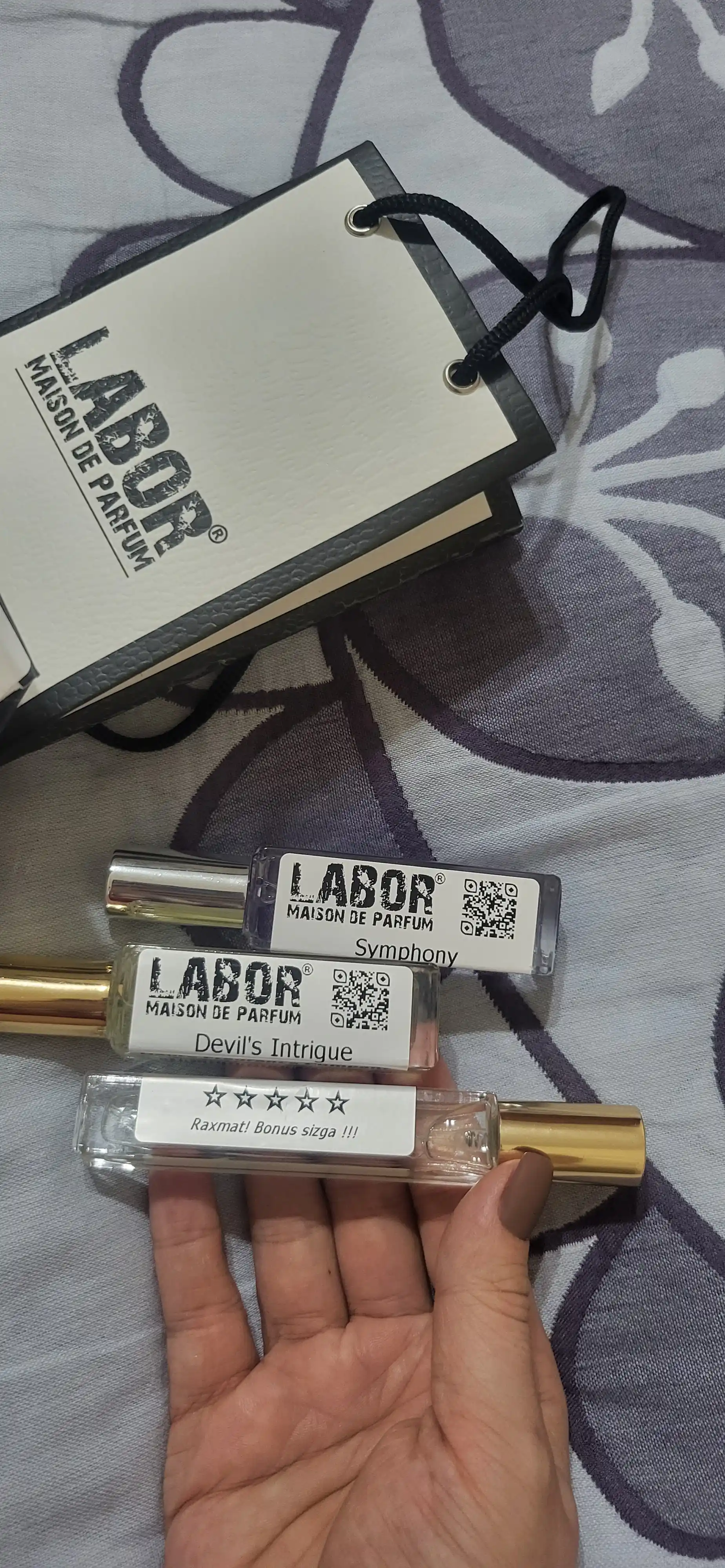 LABOR Parfum Symphony Louis Vuitton, erkak va ayollar parfyumi maxsus flakonlarda