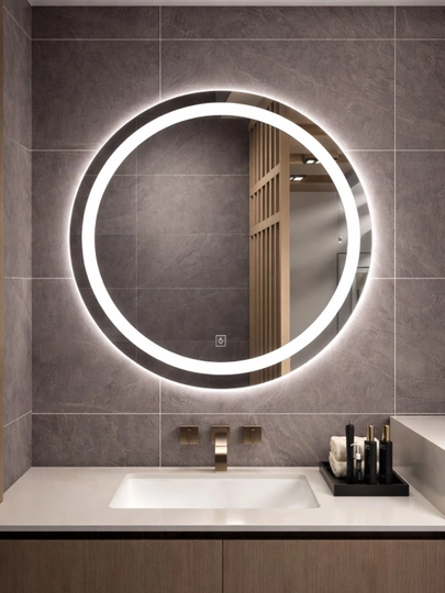 Овальное зеркало для ванной с LED подсветкой Ventos  - 