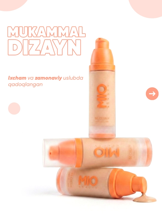 Тональный крем для лица, Cream BB F2 "MIO BEAUTY"