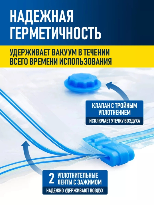 5 вакуумных мешков для упаковки + насос в подарок