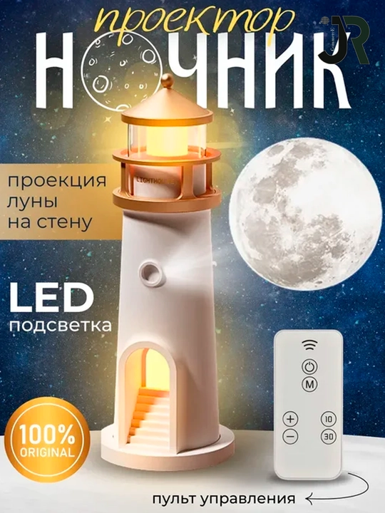 Tungi chiroq simsiz Bluetooth karnay va pultli oy nuri proyektori
