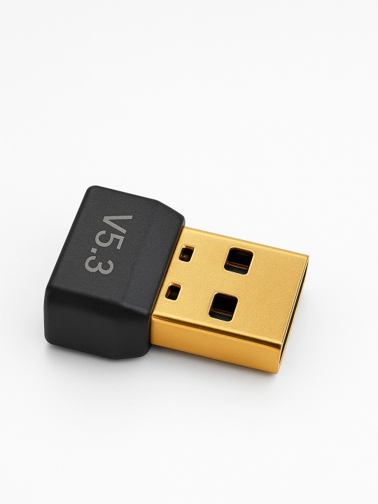 Simsiz adapter, Bluetooth 5.3, USB 2.0, avtomatik aniqlash qora