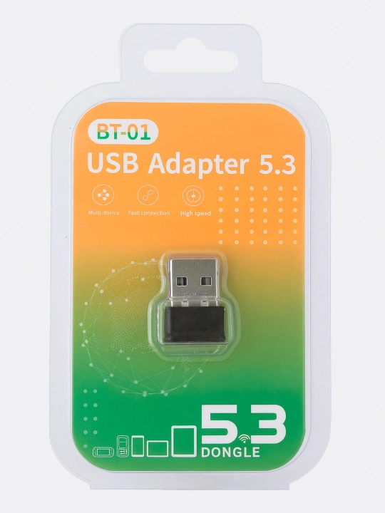 Simsiz adapter, Bluetooth 5.3, USB 2.0, avtomatik aniqlash qora - 