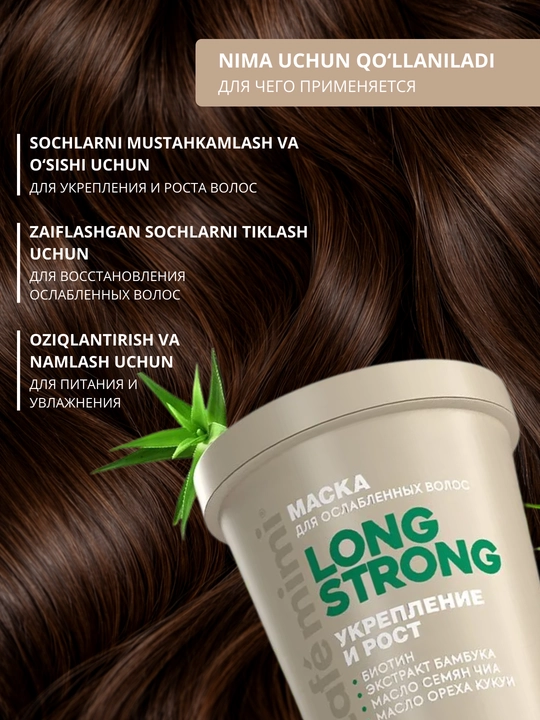Soch niqobi, yog'li, quruq, bo'yalgan sochlar uchun Cafe Mimi
