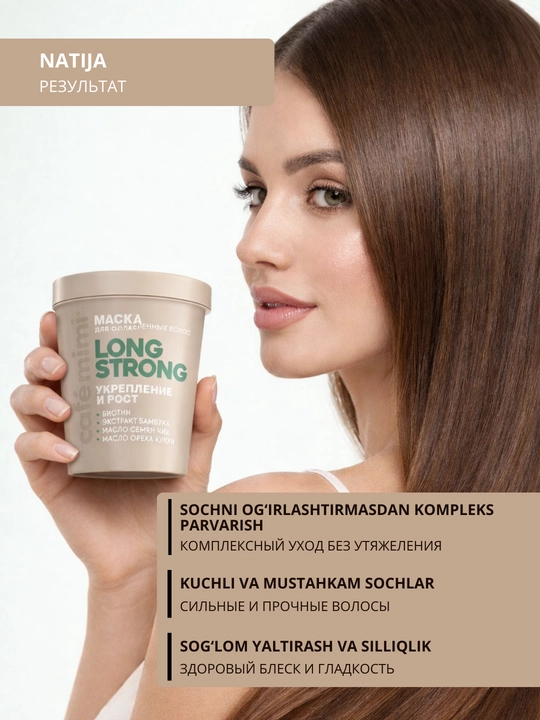 Soch niqobi, yog'li, quruq, bo'yalgan sochlar uchun Cafe Mimi
