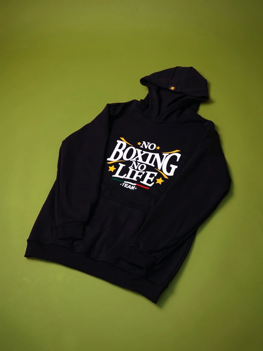Толстовка мужская «BOXING», спортивная, белая и чёрная, с дизайнерским принтом
