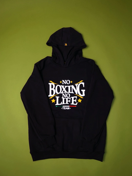 Толстовка мужская «BOXING», спортивная, белая и чёрная, с дизайнерским принтом
