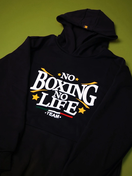 Толстовка мужская «BOXING», спортивная, белая и чёрная, с дизайнерским принтом