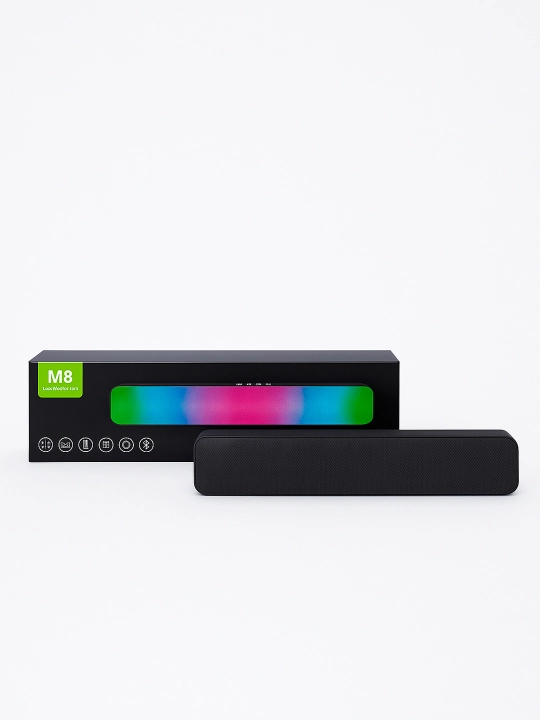 Колонка LED саундбар Bluetooth, 6Вт мощности с подсветкой и с микрофоном выходом AUX