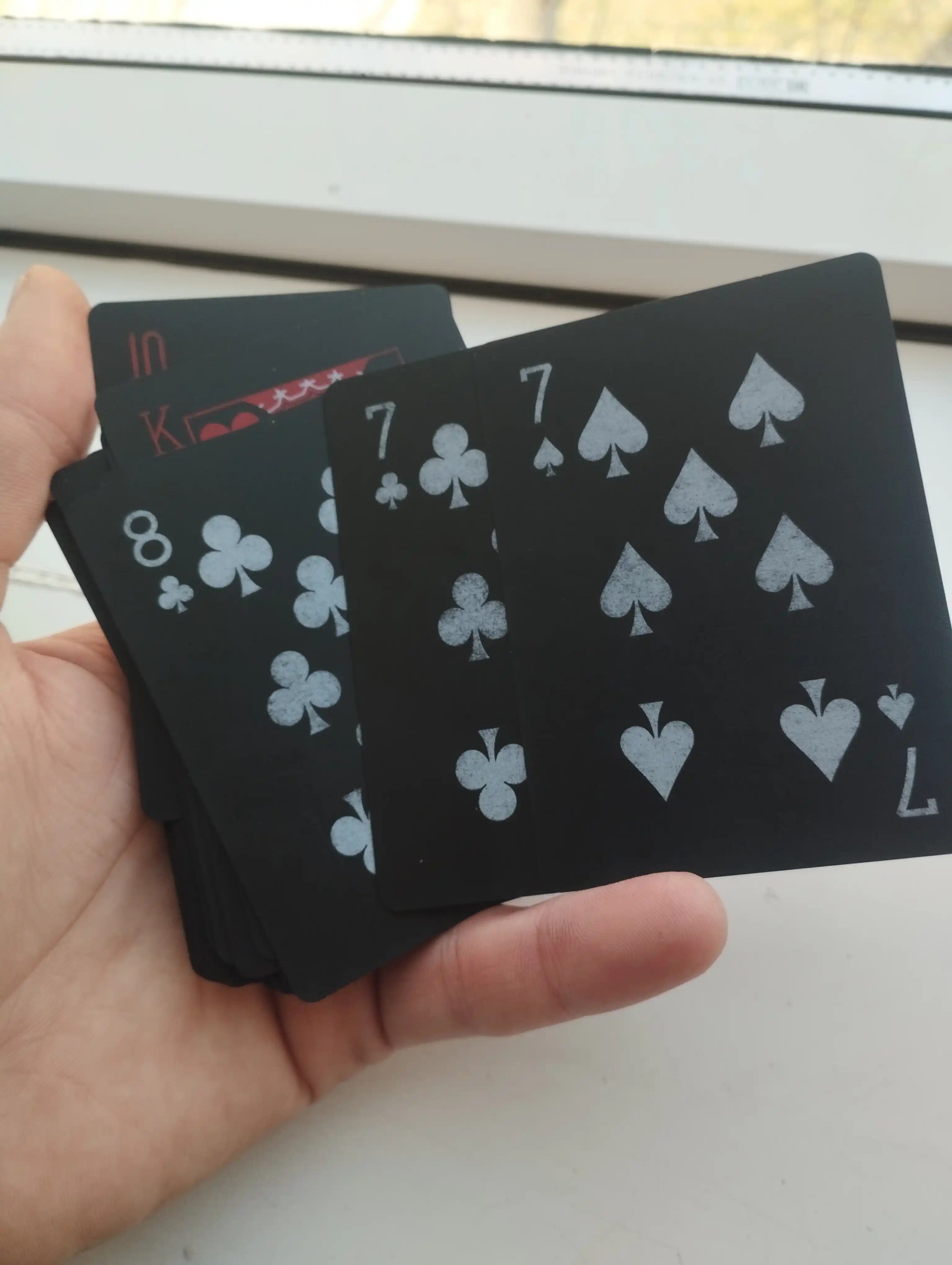 Разноцветные карты для покера, фокусов, прочих игр, пластиковые, 1 колода 54 шт