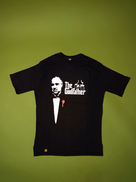 Erkaklar uchun qora futbolka dizaynerlik printli, M–4XL