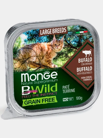 Ламистер Monge Bwild Pate Adult с буйволом и овощами