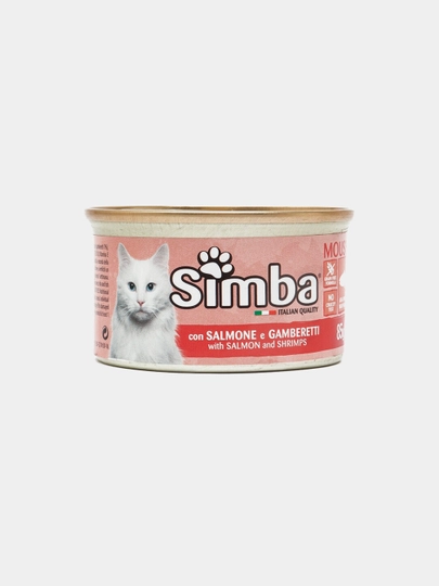 Консервы для кошек Simba Cat Wet, лосось и креветки