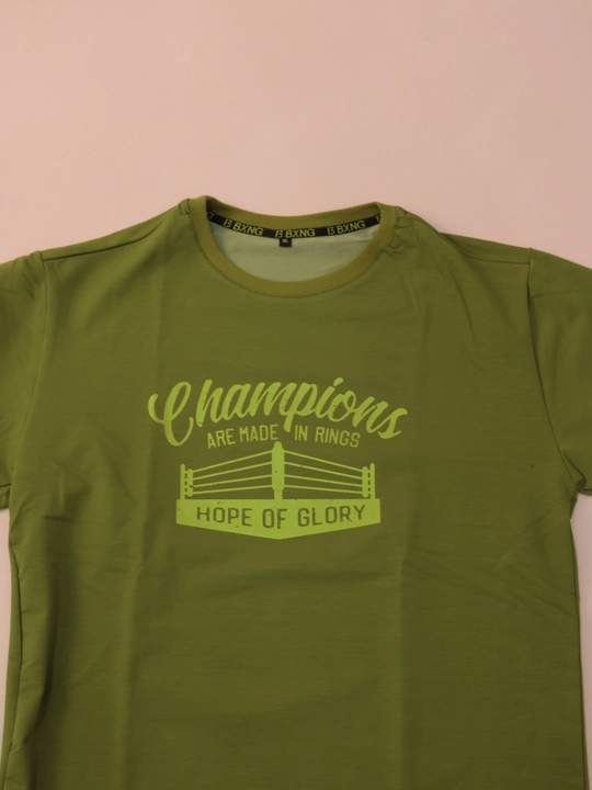Футболка мужская «Champions», чёрная, белая и зелёная, размеры M–4XL