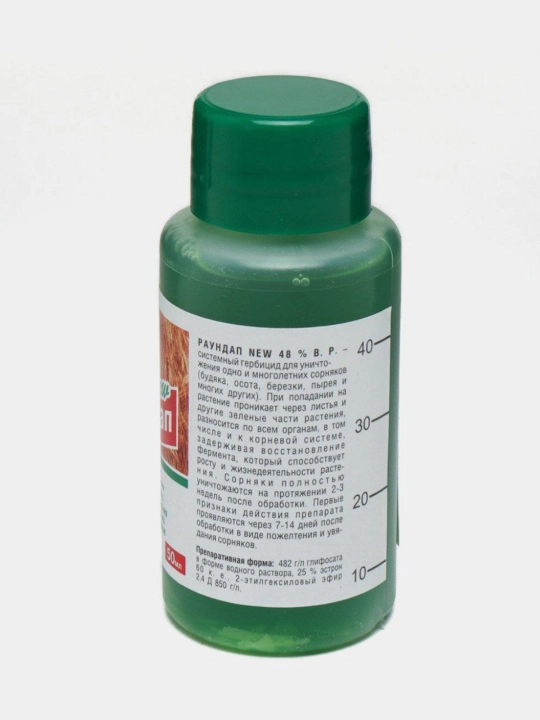 Bog’va bog’uchun begona o’tlarga qarshi vosita, «Raundap», 50-100 ml, Avgust