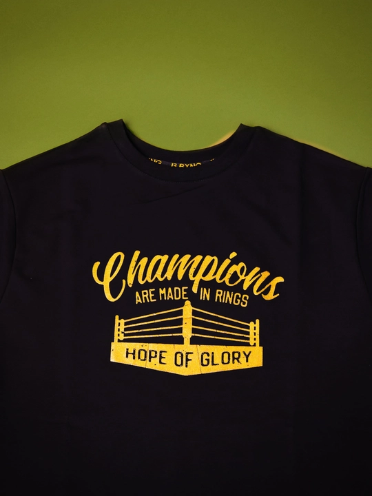 Футболка мужская «Champions», чёрная, белая и зелёная, размеры M–4XL