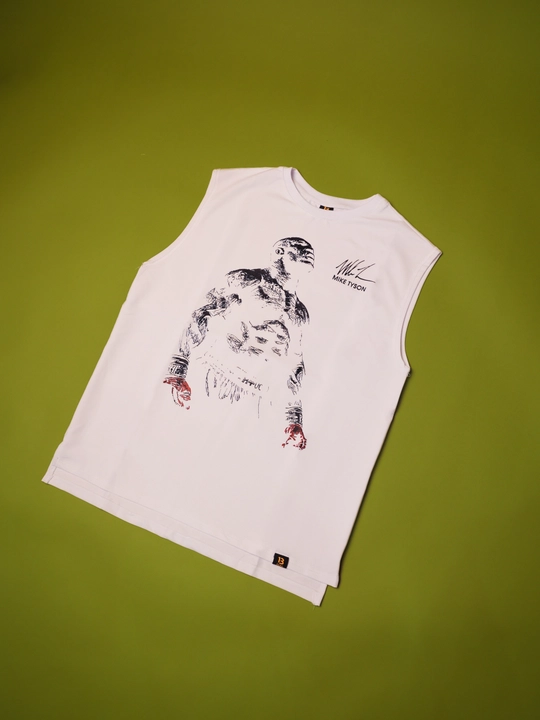 M-4XL o‘lchamli "Hech qachon taslim bo‘lmang" erkaklar kurashi, oq-qora