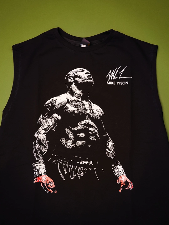 Борцовка мужская «Never Give Up», белая и чёрная, размеры M–4XL