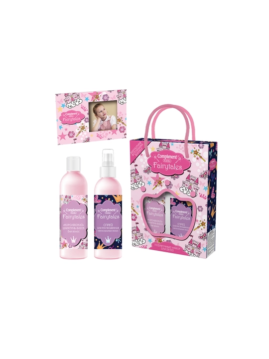 Compliment Kids  Fairytales: shampun-yaltiroq, 250 ml + sprey, 200 ml + fotoramka, 10 dona