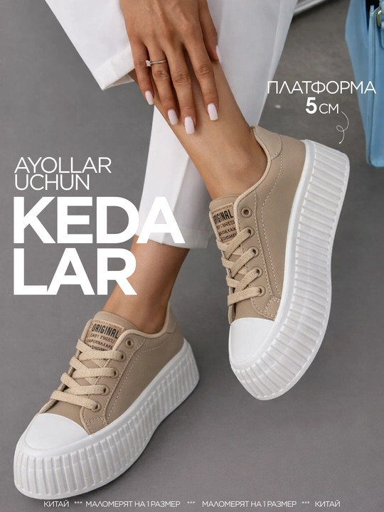 Ayollar kedlari, bahor-yoz, kedlar platformada, o‘lchamlari 36-41, o‘lchami kichik