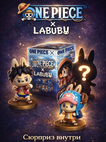 Сюрприз бокс One Piece × Labubu эксклюзивные аниме боксы коллекционные фигурки blind box — AN1ME-ONEPIECE