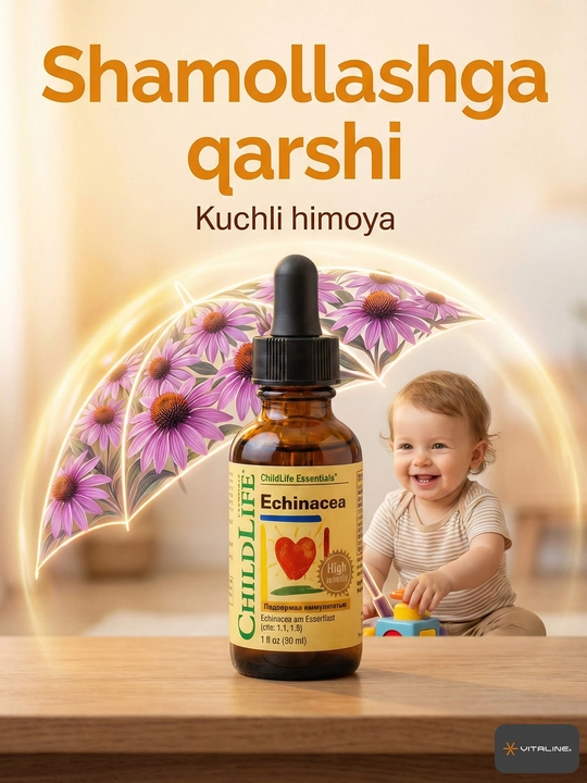 Эхинацея для детей, ChildLife Echinacea, иммунитет, вкус апельсина, 30 мл